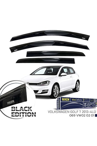 Niken Volkswagen Golf 7 Cam Rüzgarlığı Siyah Kromlu 2013- 4'Lü