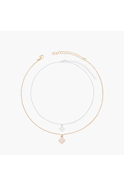 Lifestyle Set of 2 - Clover Pendant Necklace