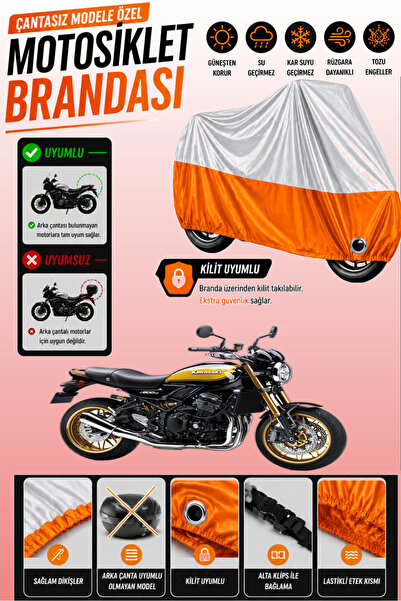Cemku Twin غطاء محرك متوافق مع دراجة كاواساكي Z 900 RS، باللون الرمادي في الأ...