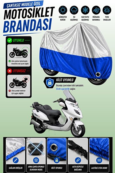 Cemku Twin غطاء محرك متوافق مع Kymco Grand Dink 250 باللون الرمادي من الأعلى ...