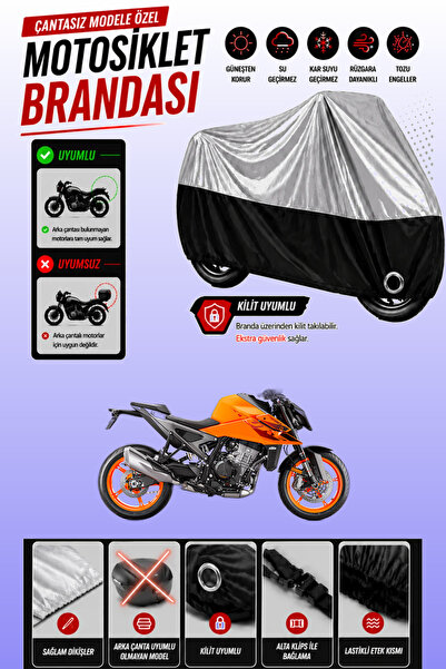 Cemku Twin غطاء محرك متوافق مع KTM 990 Duke باللون الرمادي من الأعلى والأسود ...