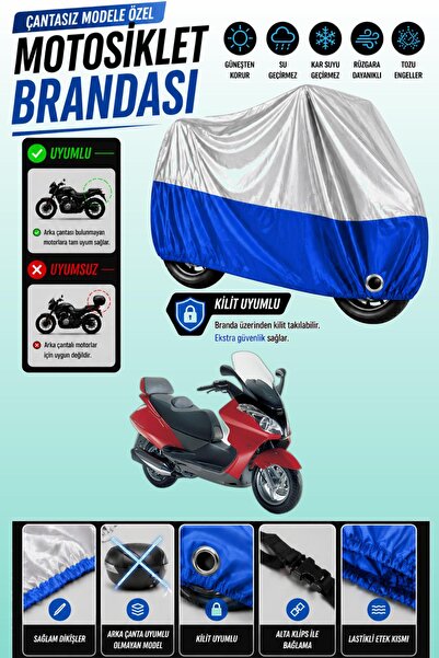 Cemku Twin غطاء محرك متوافق مع Aprilia Atlantic 200 باللون الرمادي من الأعلى ...