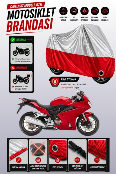 Cemku Twin غطاء محرك متوافق مع هوندا VFR 800 باللون الرمادي من الأعلى والأحمر...