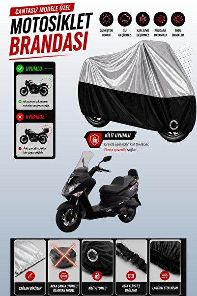 Cemku Twin غطاء محرك متوافق مع SYM Joyride Evo 200i باللون الرمادي من الأعلى ...