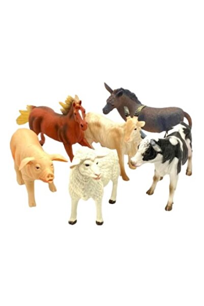 Stuniko ® Set de 6 figurine mari cu animale de fermă, jucării educative pentr...