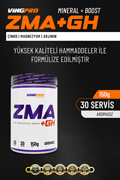 vingpro ZMA + GH 150g 30 Servis Çinko - Magnezyum - Arjinin