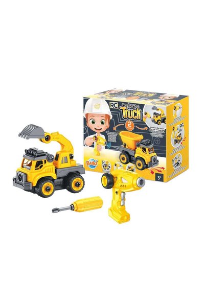 Buki France Set constructie Camion Autobasculanta si Excavator cu radiocomanda