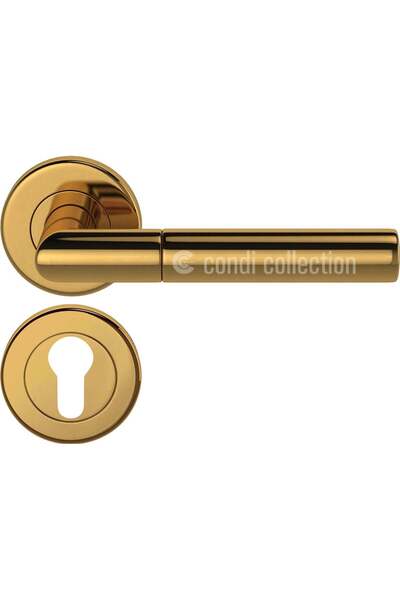 Condi Collection مقبض باب من الفولاذ المقاوم للصدأ 103 PVD Gold Yale