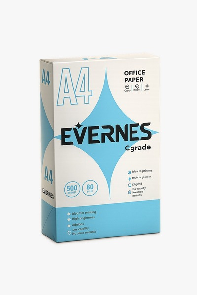 EVERNES A4 KAĞIT 5 PAKET 500 LÜ TOPLAM 2500 ADET