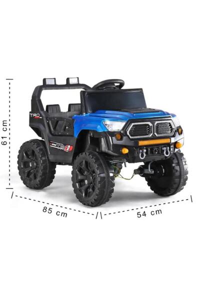 OEMN Mașină electrică pentru copii Jeep cu telecomandă, Bluetooth și MP3, Albastru