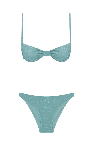 Normaillot Parıltılı Balenli Bikini