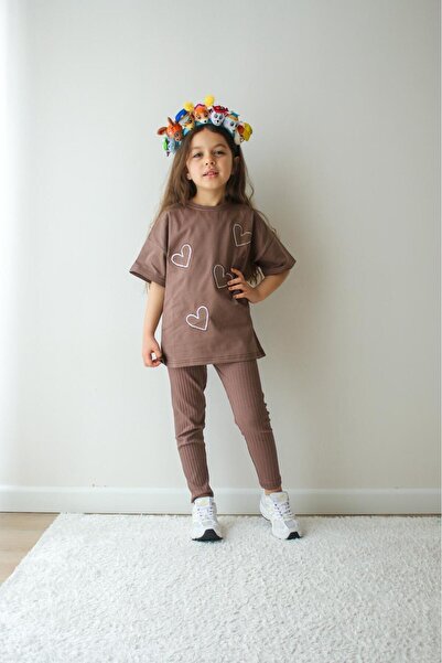 jeliboomkidswear Girl's Summer Cotton T-Shirt and Leggings Set (2-Piece) with...