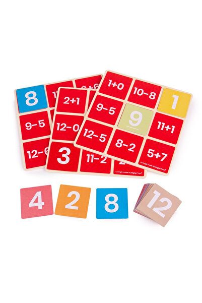 BIGJIGS Toys Bingo de matematică - Adunări și scăderi
