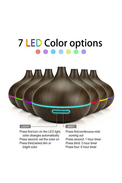 OEM Smart Ultrasonic Humidifier and Aromatherapy Diffuser Dark Wood