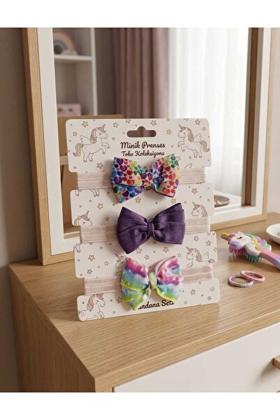 Retro Women Girl's Baby Colorful Soft Hair Band Bandana 3-Piece Multi-Pack