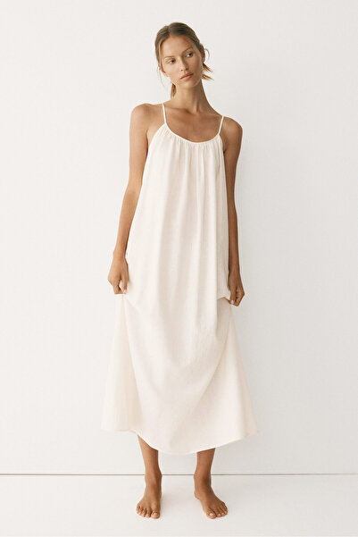 H&M Keten Karışımlı Elbise