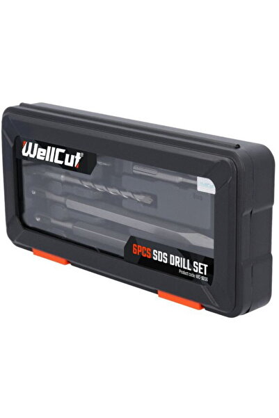 WELLCUT WC-SDS6 SET DE Burghie pentru Ciocan Rotopercutor 6 bucăți