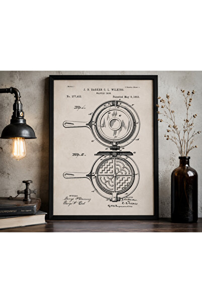 Pegziz Patent za kalup za pečenje vafla Tehnički crtež Grafikon za dekoraciju...