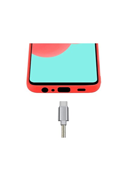 lemontti Samsung Galaxy A32 5G Силиконов копринен червен калъф