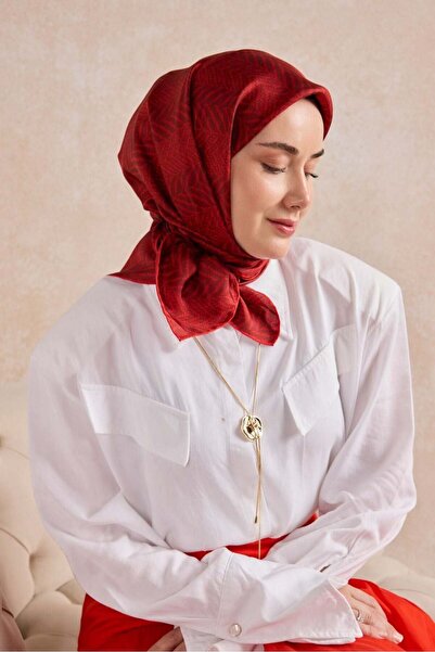 Silk Home Μεταξωτό Φουλάρι Tivil IST 11520- 27 Βουργουνδίας - Σχέδιο Κοραλλί ...