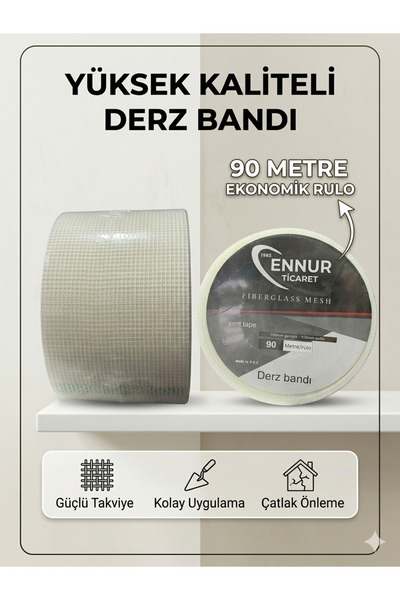 Alçı sıva derz bantı 10 mm 90 mt