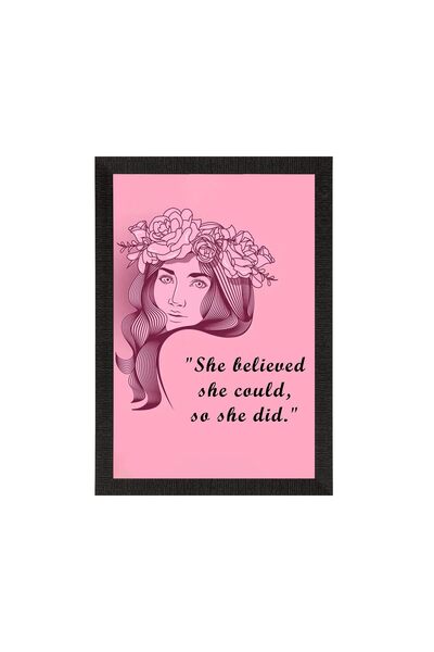 ALAYRA International She Believed She Could Quote Wall Painting Motivational ...