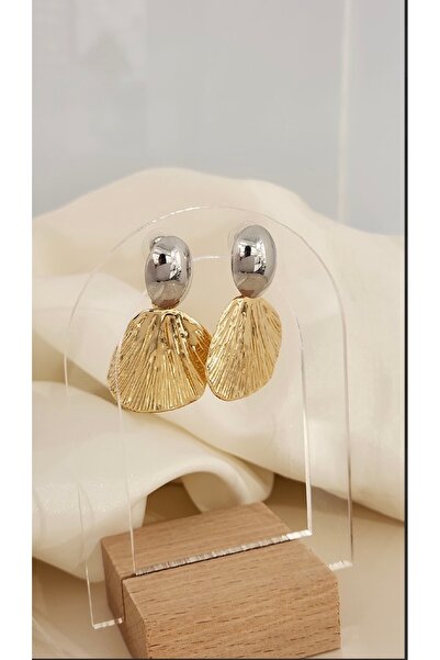 RİSE Steel Two-Tone Design Earrings