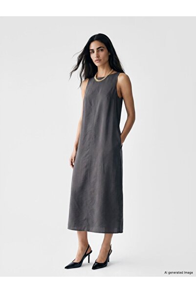 LC Waikiki Lcw Vision Crew Neck Modal Blend Dress