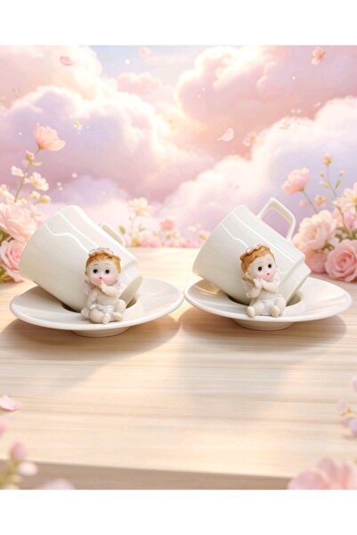 Generic Brand Kirilnova ®   Melek Bebek 2-Piece Porcelain Cup Set
