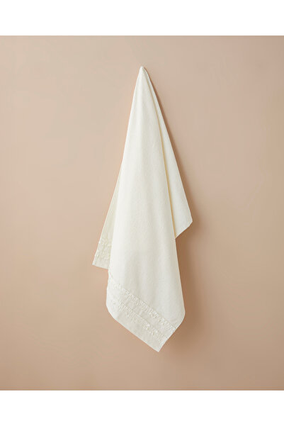 English Home Soft Ruffle Pamuk Banyo Havlusu 70x140 cm Fildişi