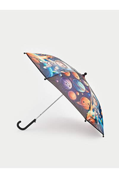LC Waikiki Umbrelă automată unisex pentru copii cu imprimeu cu planete