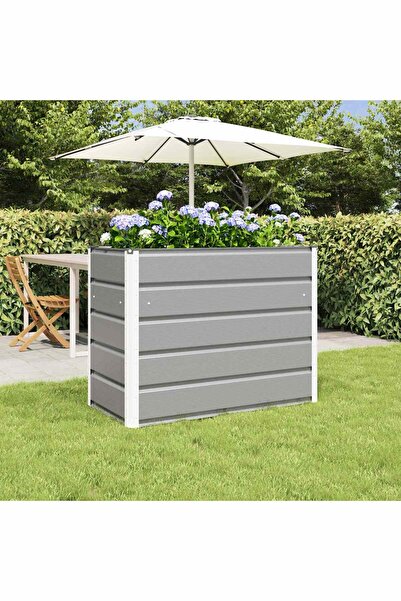 vidaxl Jardiniera Gri deschis 100 x 50 x 77 cm Otel Galvanizat