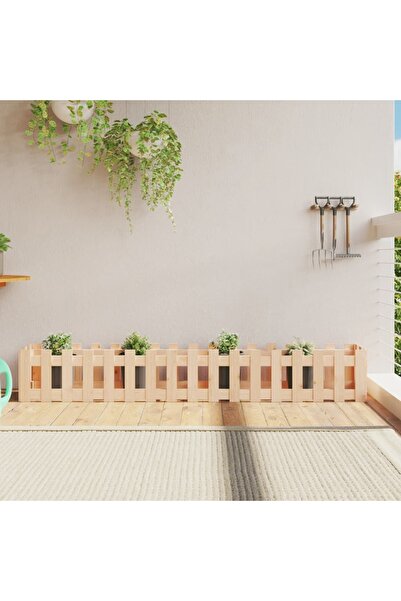 vidaxl Pat inaltat gradina design gard 200x30x30 cm lemn de pin tratat