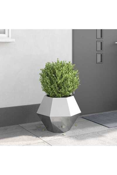 vidaxl Jardiniera Argintiu 50 x 50 x 40 cm Otel Galvanizat