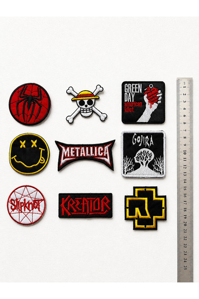 FREAK T-SHIRT Metal Patch Embroidery 5-Piece Mixed Set