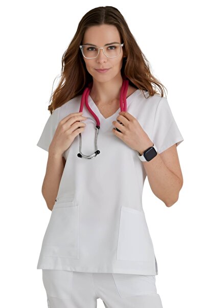 Barco Unify Purpose Halat medical de laborator pentru femei, Alb (BUT167)