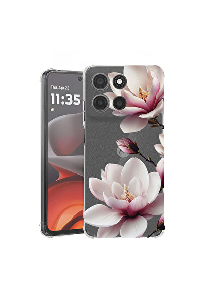 bestcase Husă Antișoc pentru Motorola Moto G86 Power, Floral - Magnolie Roz, ...