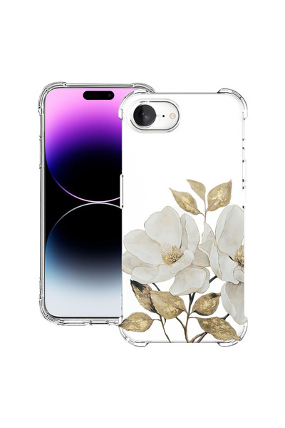 bestcase Husă Antișoc pentru Apple iPhone 16e / 17e, Florală - Camelie Aurie,...