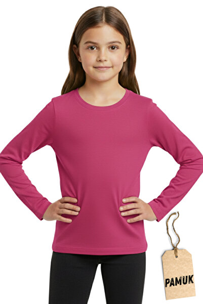 Dolce Destino Tricou pentru copii cu mânecă lungă fucsia - Tricou pentru copi...