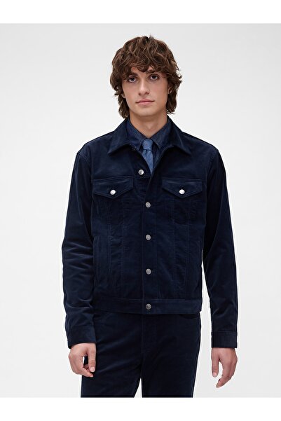 GAP Erkek Lacivert GapStudio Icon Corduroy Ceket