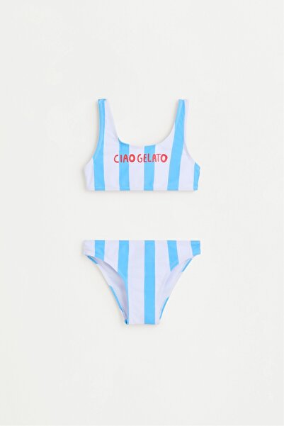 LEFTIES Çizgili desenli bikini