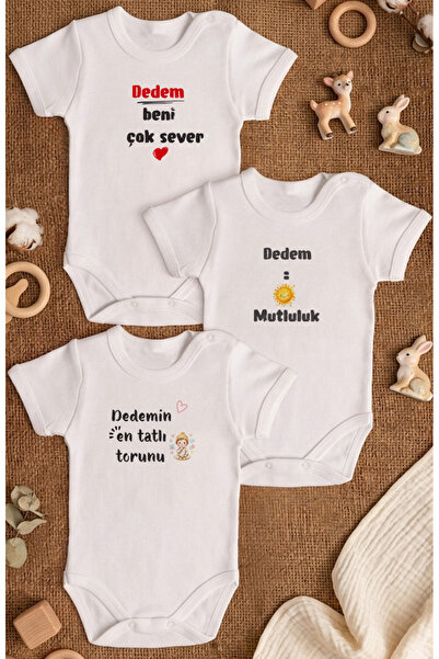 bebek perisi 100% Cotton Organic 3-Piece Design Baby Bodysuit Dede 2018-2019-...