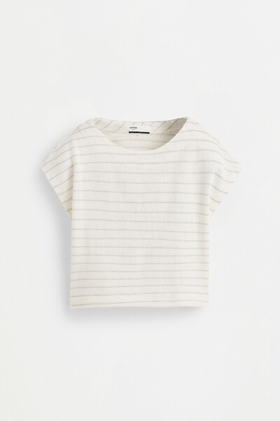 LEFTIES Parlak kesim detaylı triko t-shirt