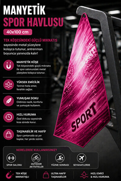 maison aura Sports Fitness Towel Magnetic Towel