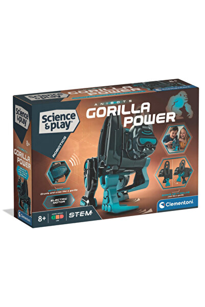 CLEMENTONI Animals Power Gorilla Building Top Bottom Set