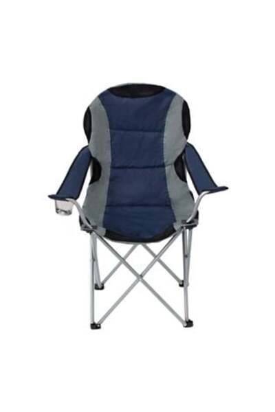SHOPIENS Scaun de camping pliabil albastru antracit cu husă 59 x 59 x 105 cm