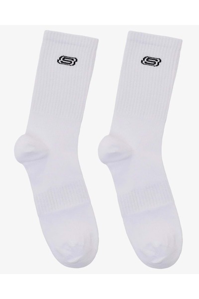 SKECHERS S2520318 U Crew 2 Pack 2 قطعة - جوارب للجنسين باللون الأبيض