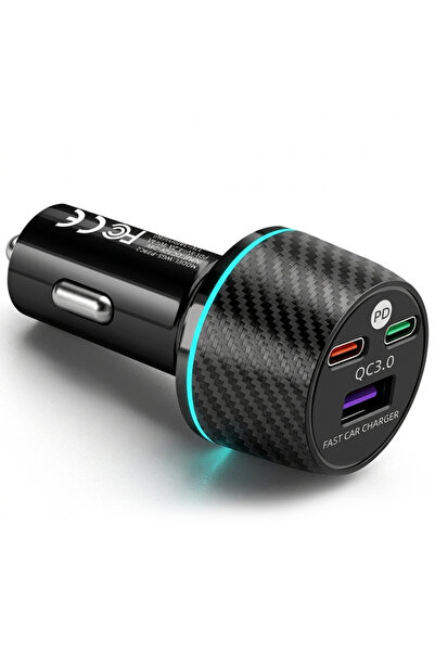 O Ozone شاحن سيارة 3 في 1 مع شحن سريع QC3.0، مخرج PD36W+PD30W+USB بقوة 22.5 و...