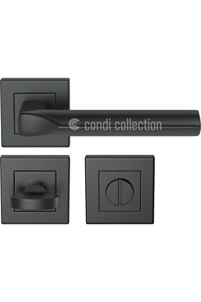Condi Collection 1011K مقبض باب من الفولاذ المقاوم للصدأ باللون الأسود الثابت