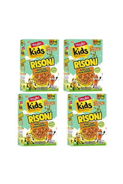 Yayla Kids Sebzeli 3 Renkli Risoni Bakliyat Makarnası 300 g x4